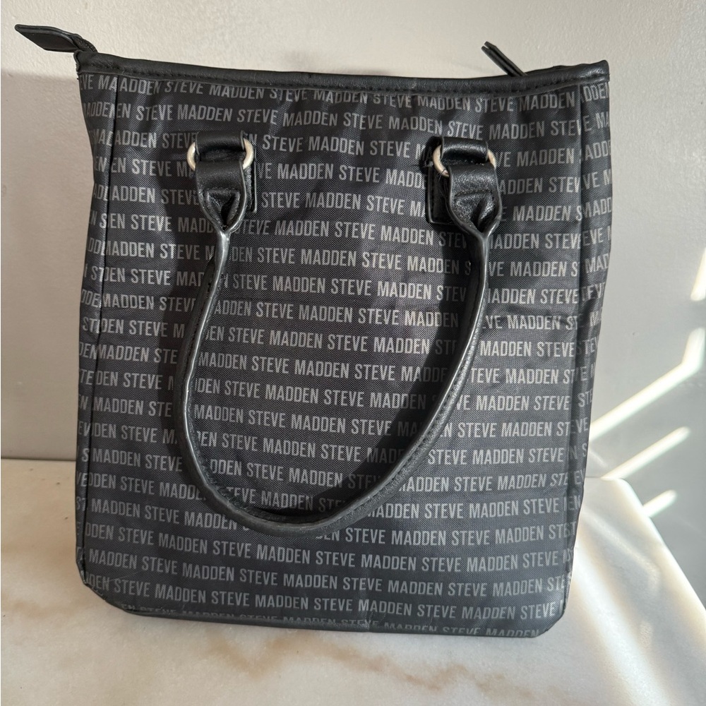 Steve Madden Gray and Black Logo Tote